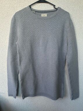 Selected Homme crew neck cable knit pullover sweater, Men’s Small, 100% Cotton